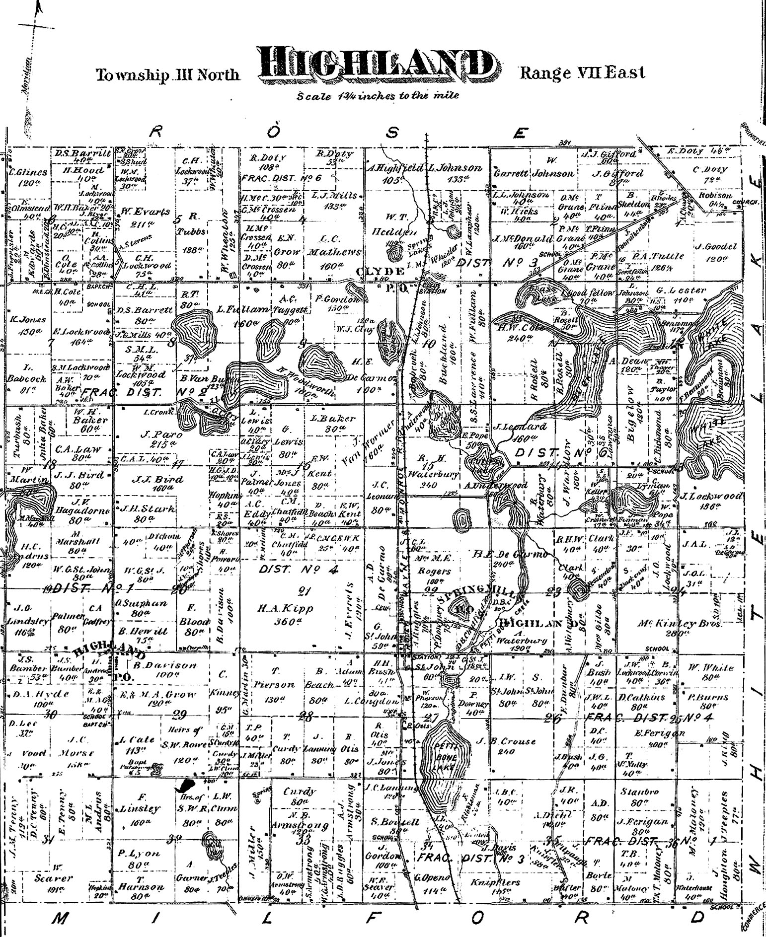 Highland Township - 1872