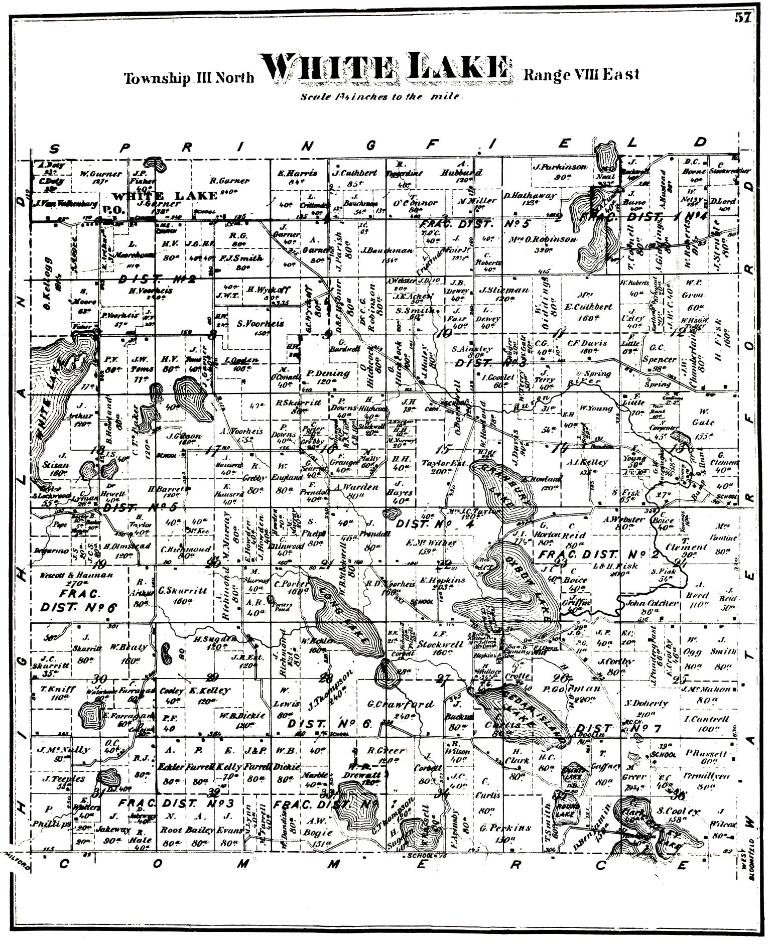 White Lake Township - 1872