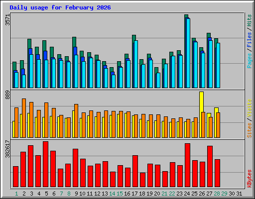 Daily usage for February 2026