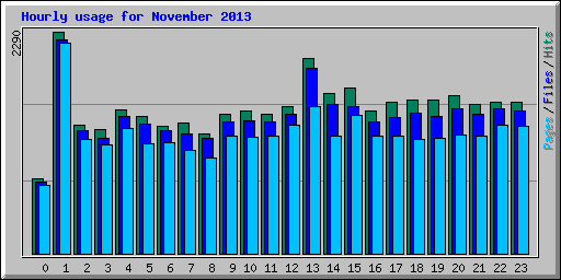 Hourly usage for November 2013