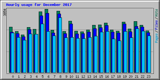 Hourly usage for December 2017