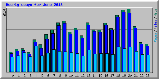Hourly usage for June 2018