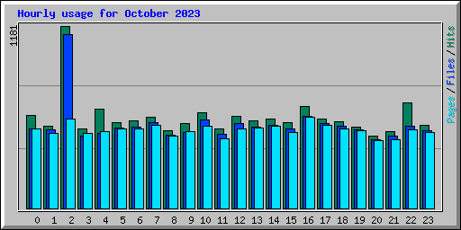 Hourly usage for October 2023