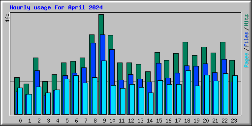 Hourly usage for April 2024