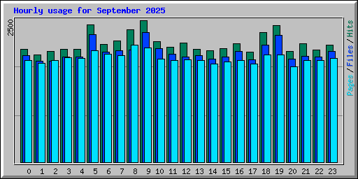 Hourly usage for September 2025