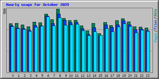 Hourly usage for October 2025